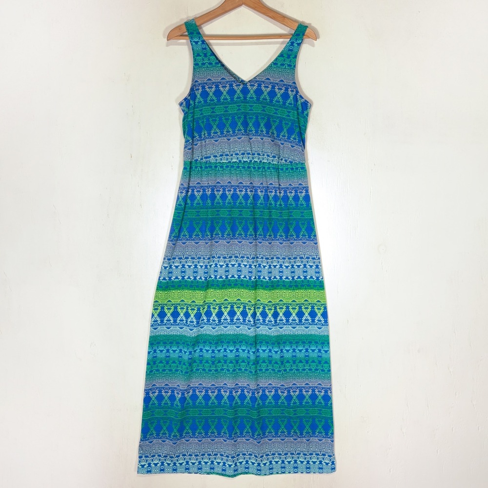Women's Y2K Sleeveless Maxi Dress Womens M Boho Hippie Tie Dye